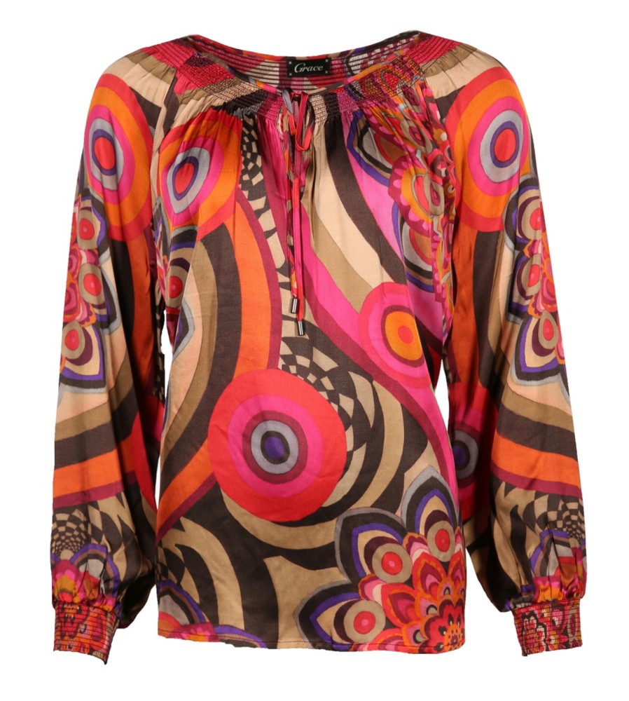 Damen Grace Blusen / Tuniken | Multicolour Print