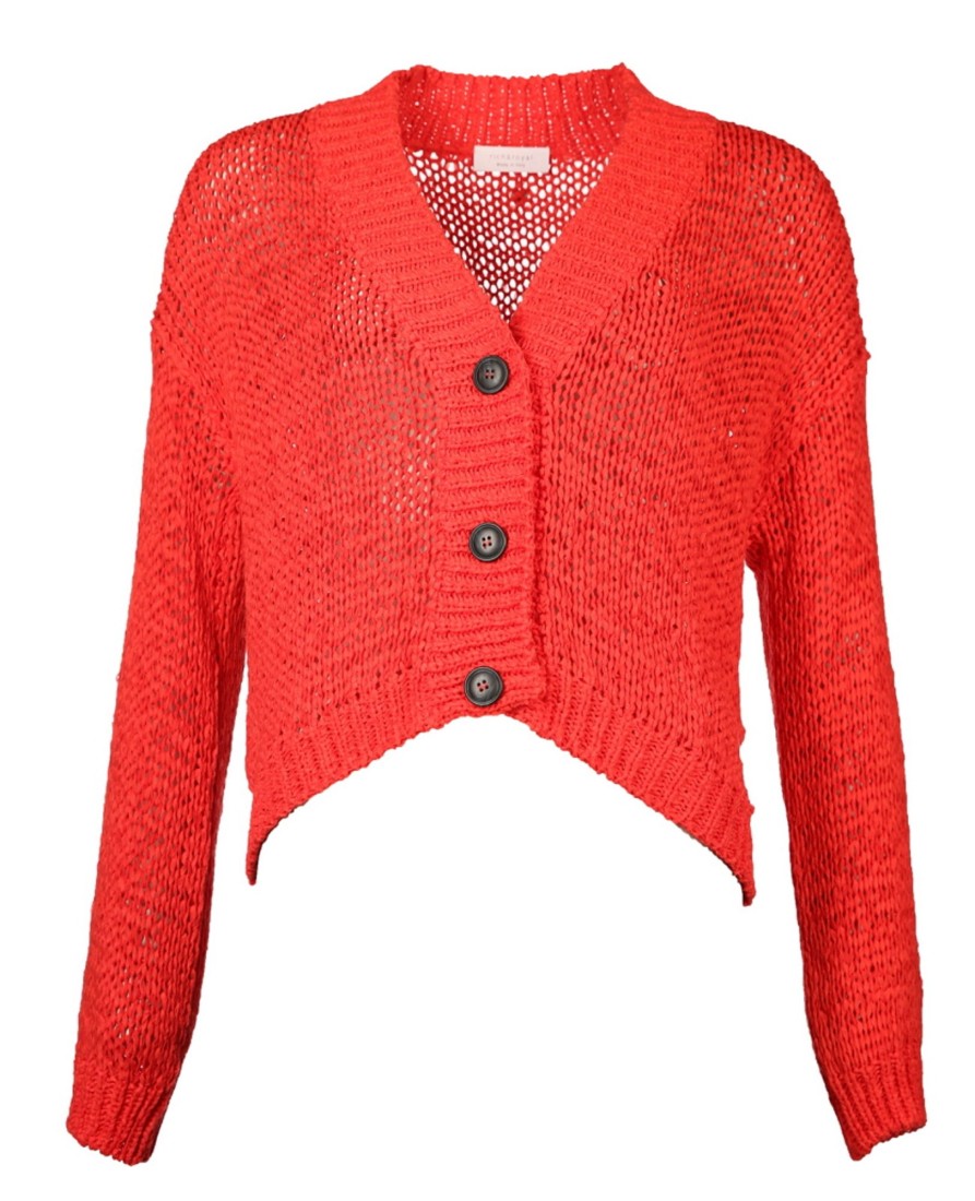 Damen Rich & Royal Mantel / Jacken | Strickjacke Im Legeren Look - Cardigan Tape