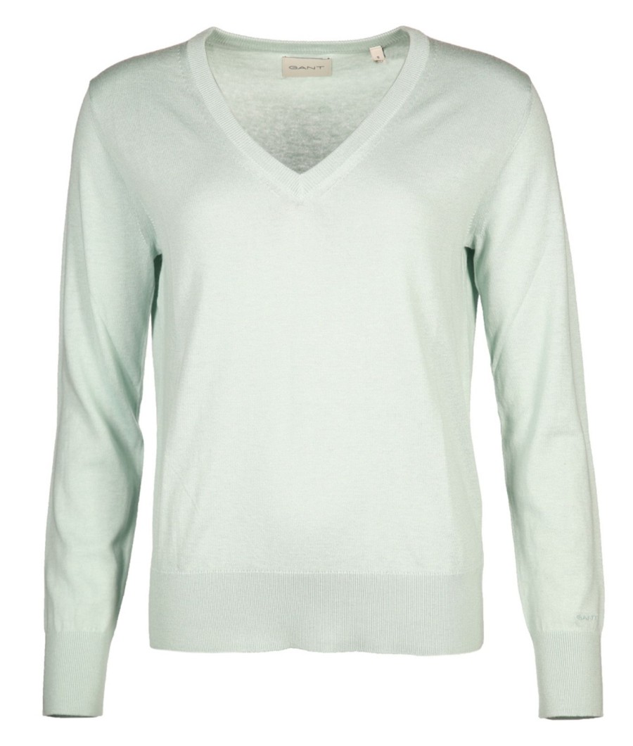 Damen Gant Pullover | Leichter Pullover Mit V-Neck