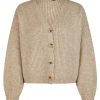 Damen Marc Aurel Mantel / Jacken | Strickjacke In Melierter Optik