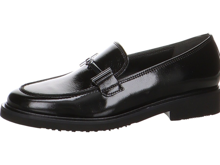 Damen Gabor Halbschuhe | Horsebit Loafer Aus Lackleder