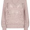 Damen Mos Mosh Pullover | Grobstrick Mit Breitem Bund