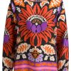 Damen Milano Italy Blusen / Tuniken | Schlupfbluse Mit Blumen-Print