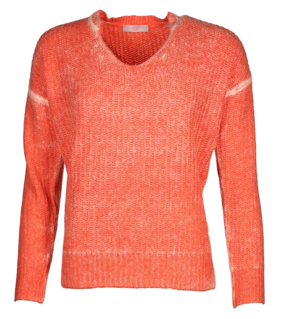 Damen Frieda & Freddies Pullover | Pullover Mit V-Ausschnitt