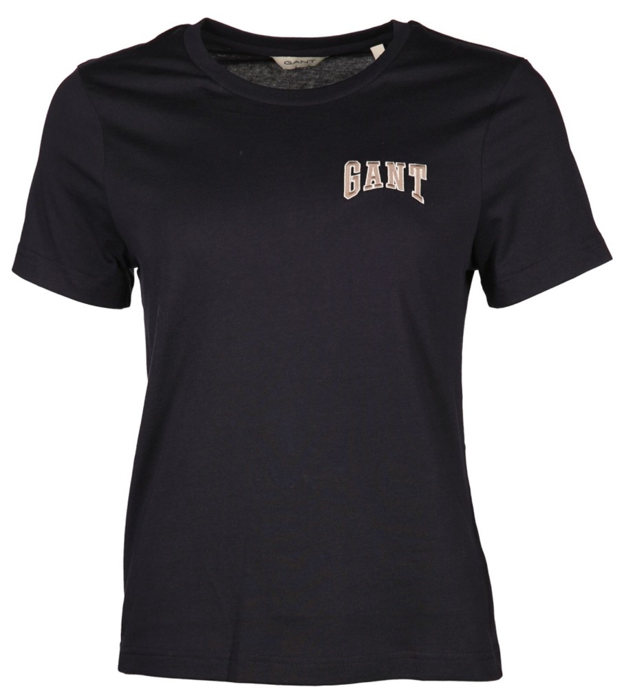 Damen Gant Shirts / Tops | Schlichtes Shirt In Marine