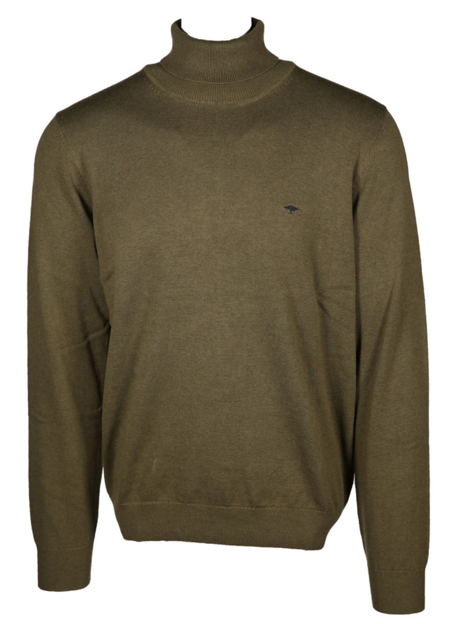 Herren Fynch-Hatton Pullover | Pullover Mit Geripptem Rollkragen