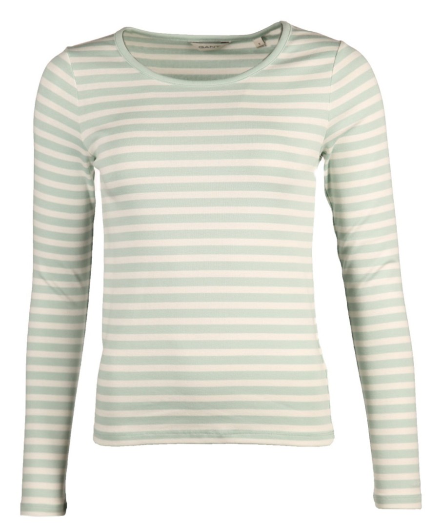 Damen Gant Shirts / Tops | Langarmshirt Mit Streifen