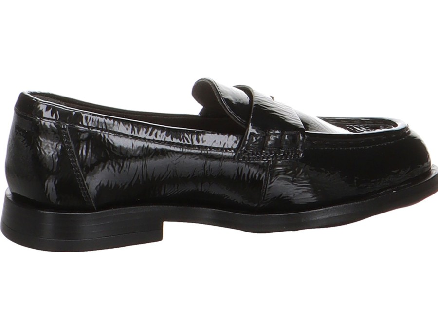 Damen Tamaris Halbschuhe | Loafer Aus Lacklederimitat