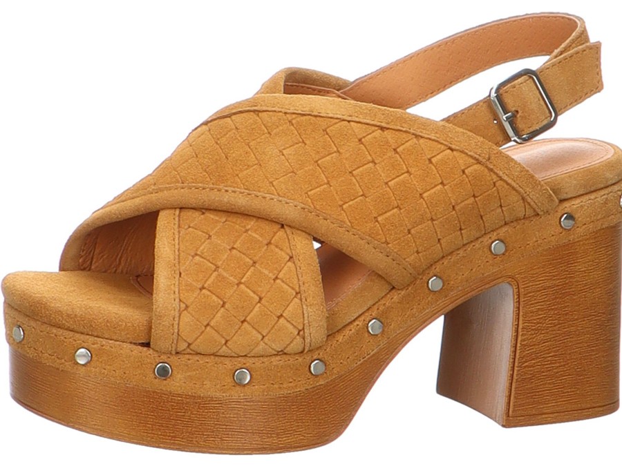 Damen Carmela Sandaletten | Ledersandalette Mit Plateausohle