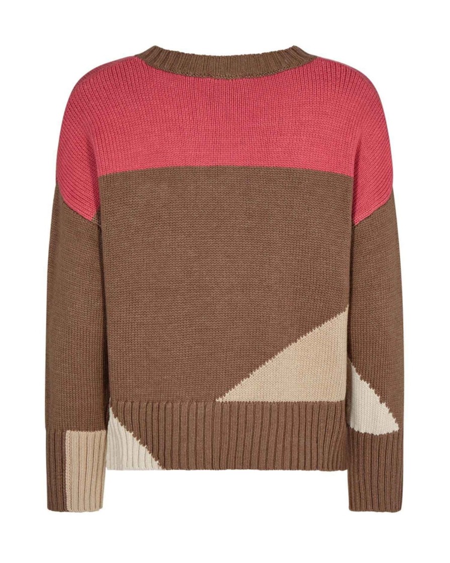 Damen Mos Mosh Pullover | Color Blocking Pullover - Olivia