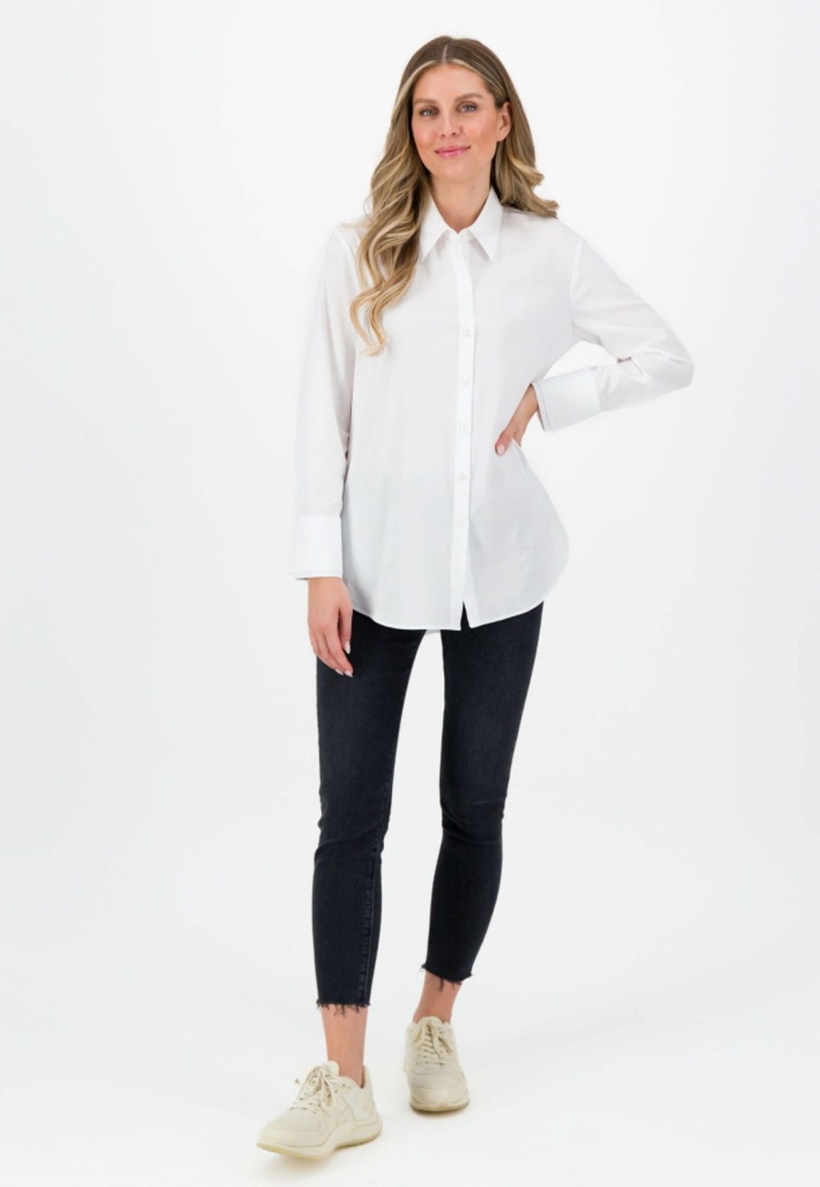 Damen Just White Blusen / Tuniken | Klassische Weise Bluse