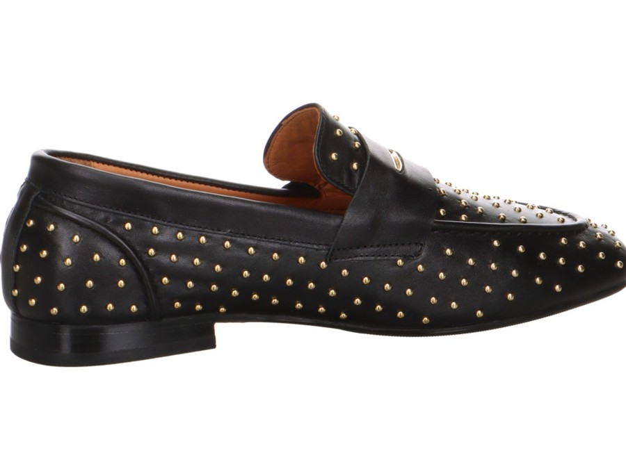 Damen Babouche Halbschuhe | Loafer Mit Goldfarbenen Nieten - Beau