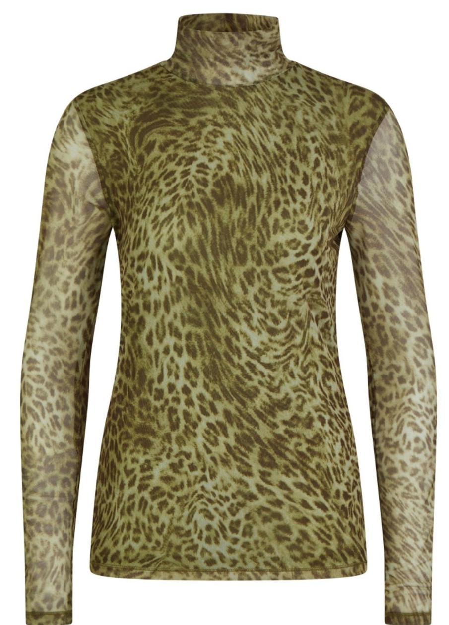 Damen Marc Aurel Shirts / Tops | Tullshirt Mit Leoparden-Print