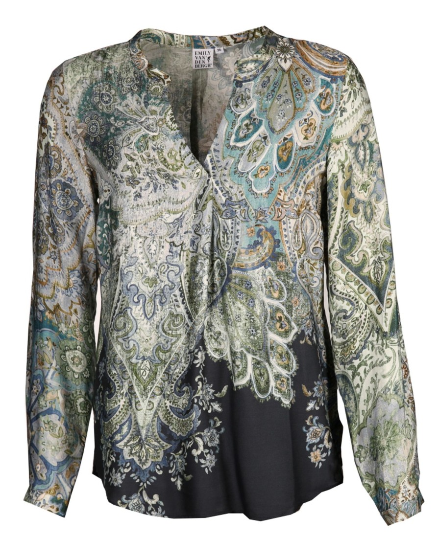 Damen Emily van den Bergh Blusen / Tuniken | Bluse Mit Paisley-Print