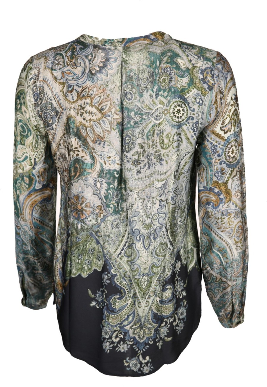 Damen Emily van den Bergh Blusen / Tuniken | Bluse Mit Paisley-Print