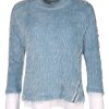 Damen Just White Pullover | Pullover Im Two-In-One Look