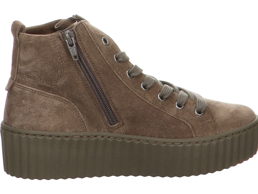 Damen Gabor Schnurschuhe | High Sneaker Mit Keilplateau