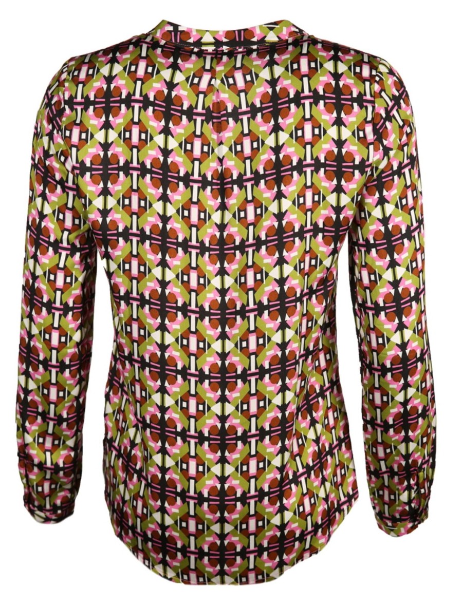 Damen Emily van den Bergh Blusen / Tuniken | Bluse Mit Farbenfrohem Print