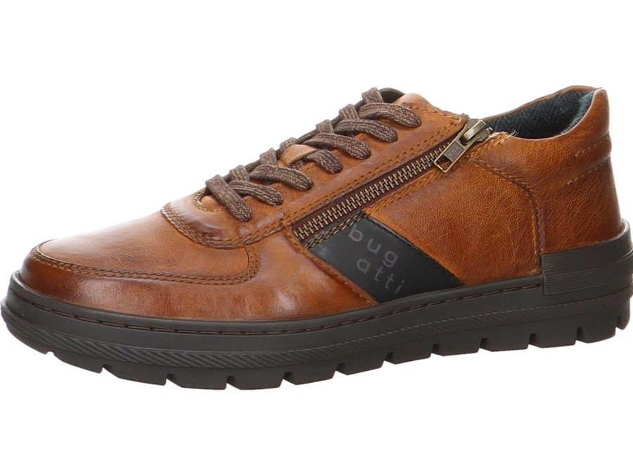 Herren Bugatti Halbschuhe | Warmer Lederschnurschuh - Tano Comfort