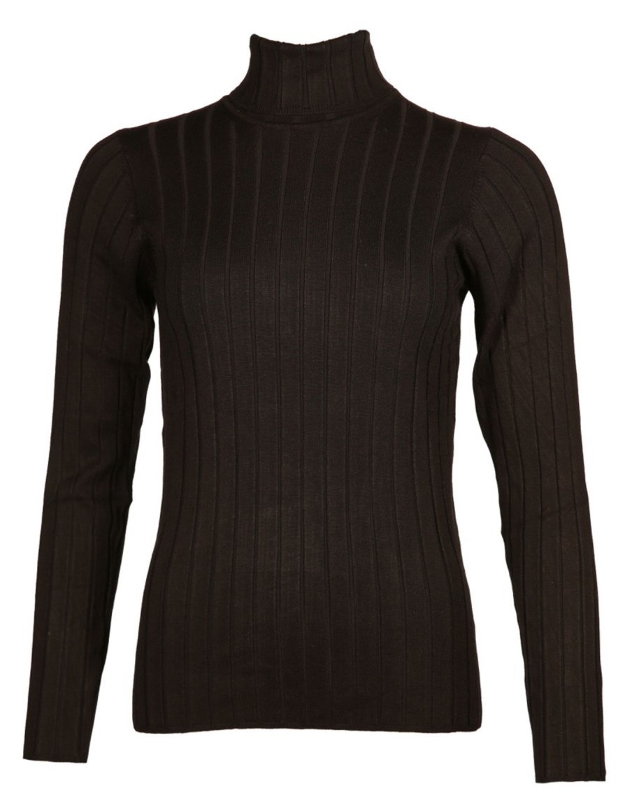 Damen Bloomings Pullover | Gerippter Rollkragenpullover