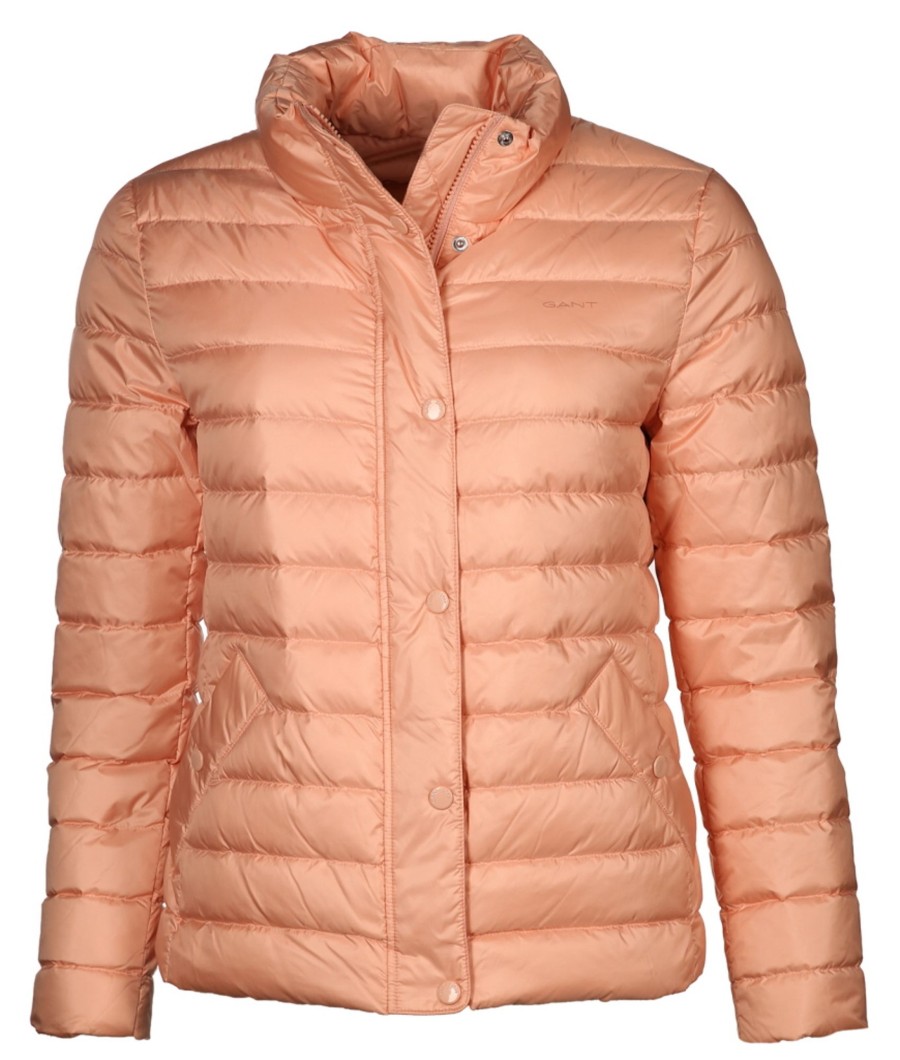 Damen Gant Mantel / Jacken | Lachsfarbene Steppjacke