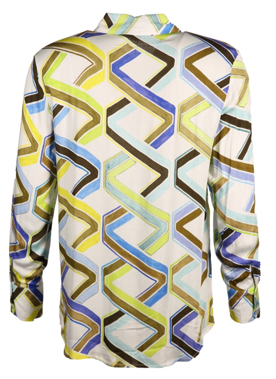 Damen Emily van den Bergh Blusen / Tuniken | Bluse Mit Geometrischem Print