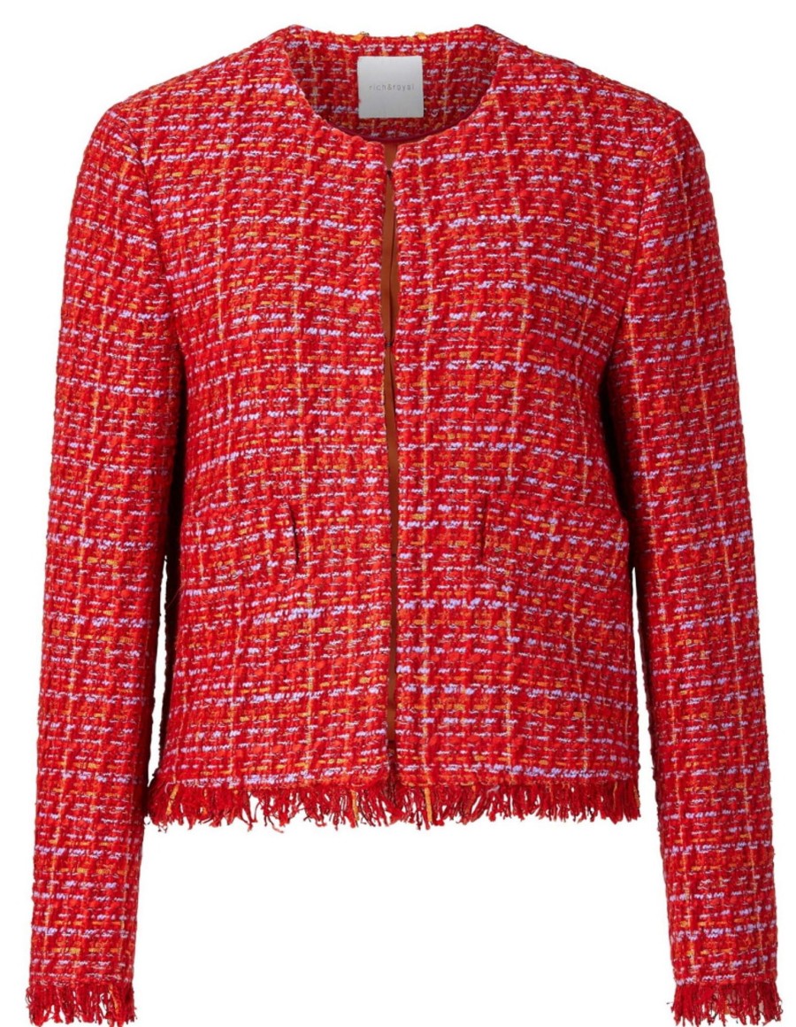 Damen Rich & Royal Mantel / Jacken | Jacke Aus Buntem Tweed