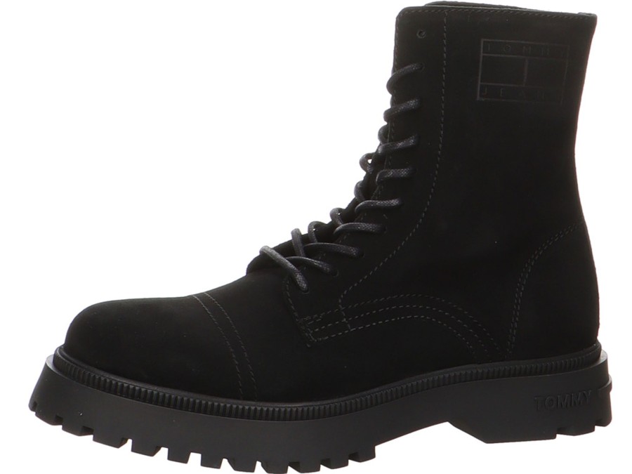 Herren Tommy Hilfiger Boots | Casualer Leder Schnurstiefel