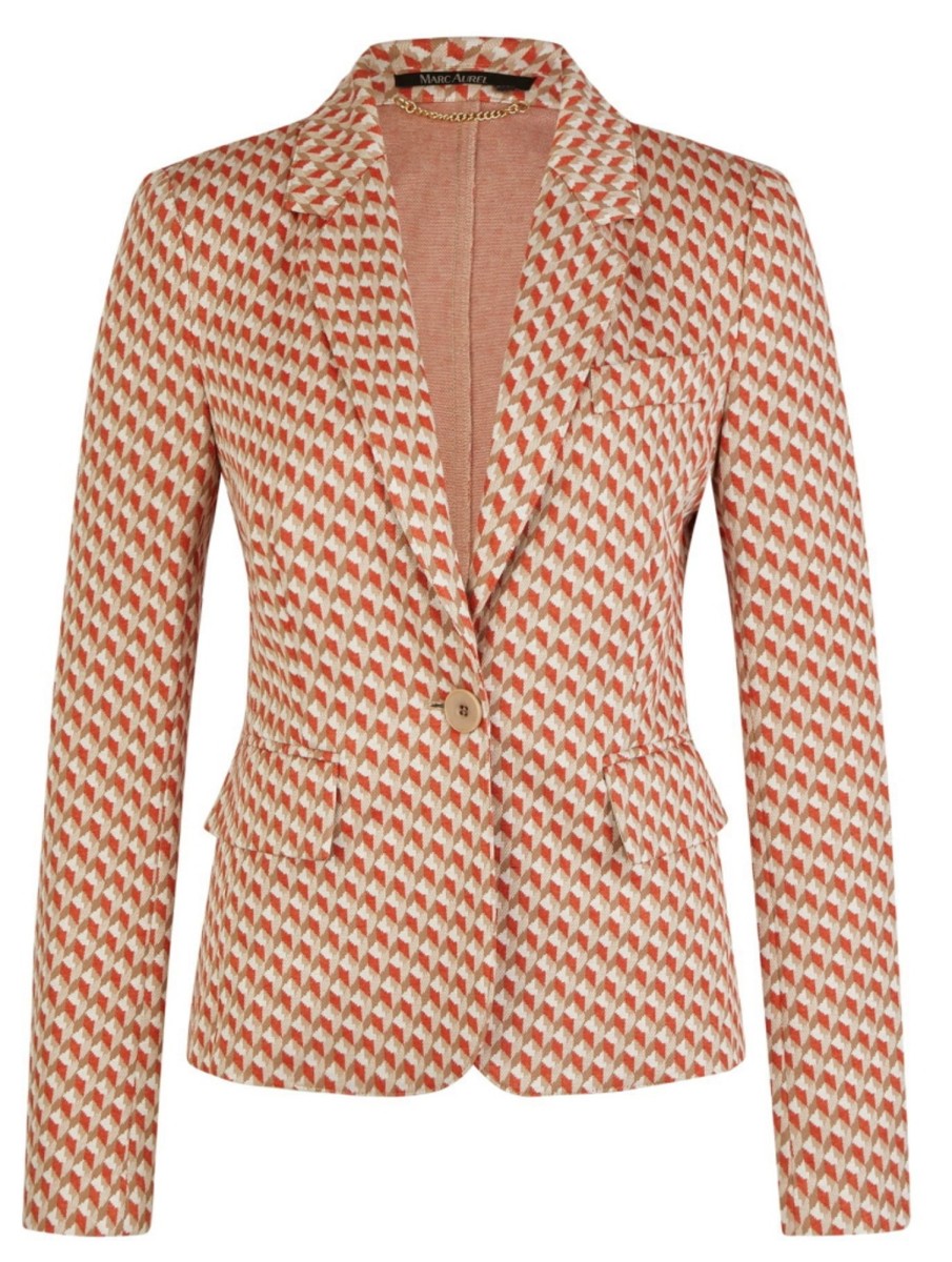 Damen Marc Aurel Blazer | Blazer Mit Grafischem Jacquard