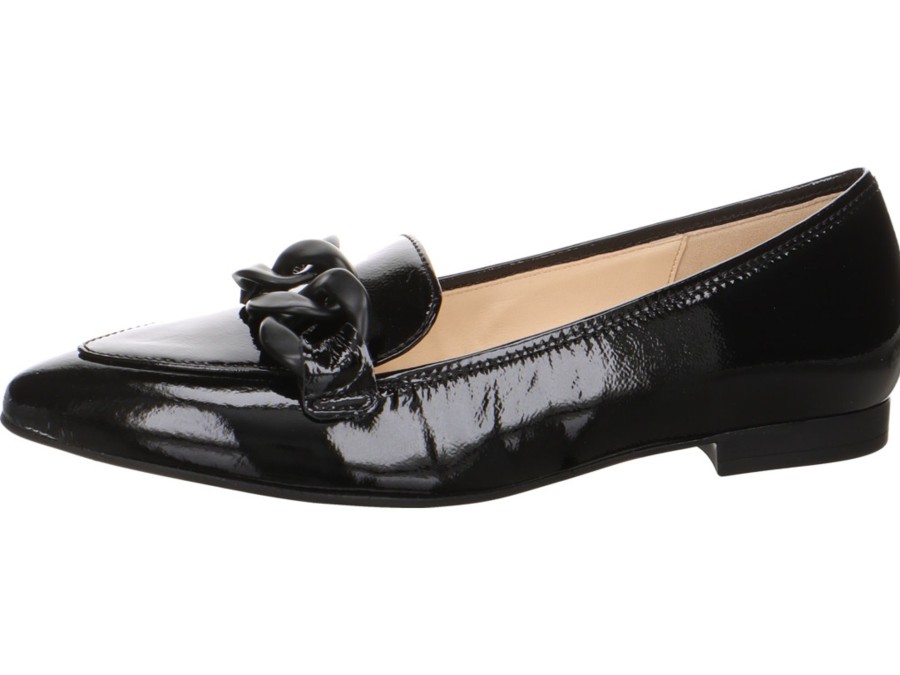 Damen Gabor Slipper | Loafer Aus Knautschlack